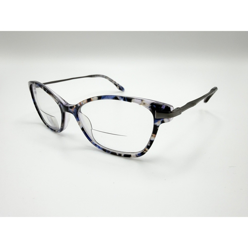 BCBGeneration Blue Floral Cat Eye Full Rim Eyeglasses Frames Only 50-15-130